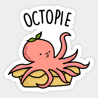 Octopie Cute Octopus Pie Pun Sticker